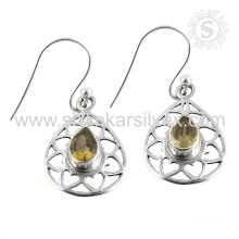 Brilliant Citrine Jewelry For Ladies Earring New Product Gemstone Silver Jewelry 925 Silver Jewelry Supplier